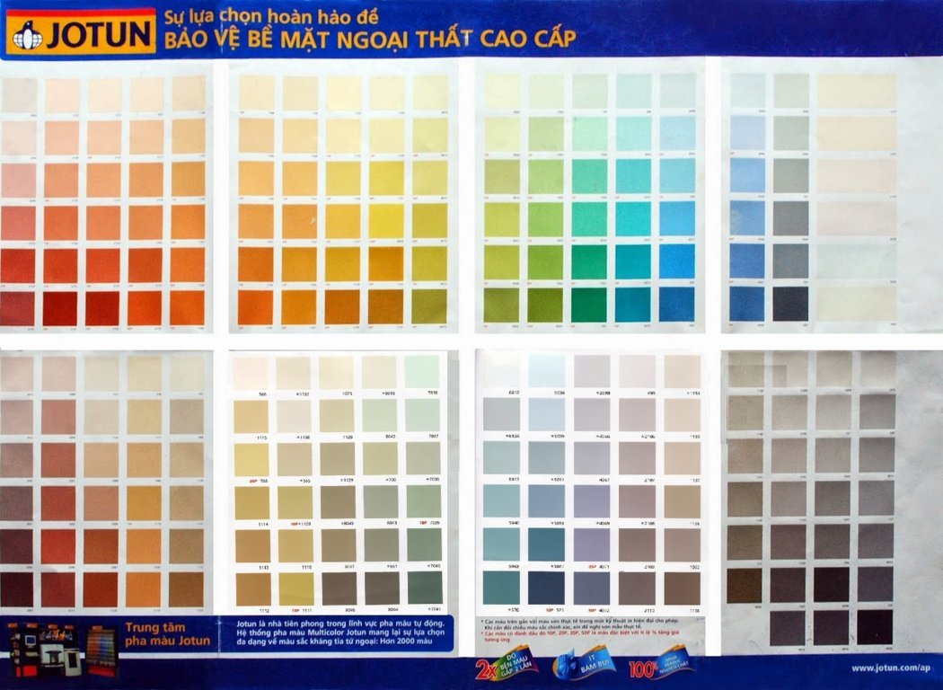 Bảng màu sơn joton accord